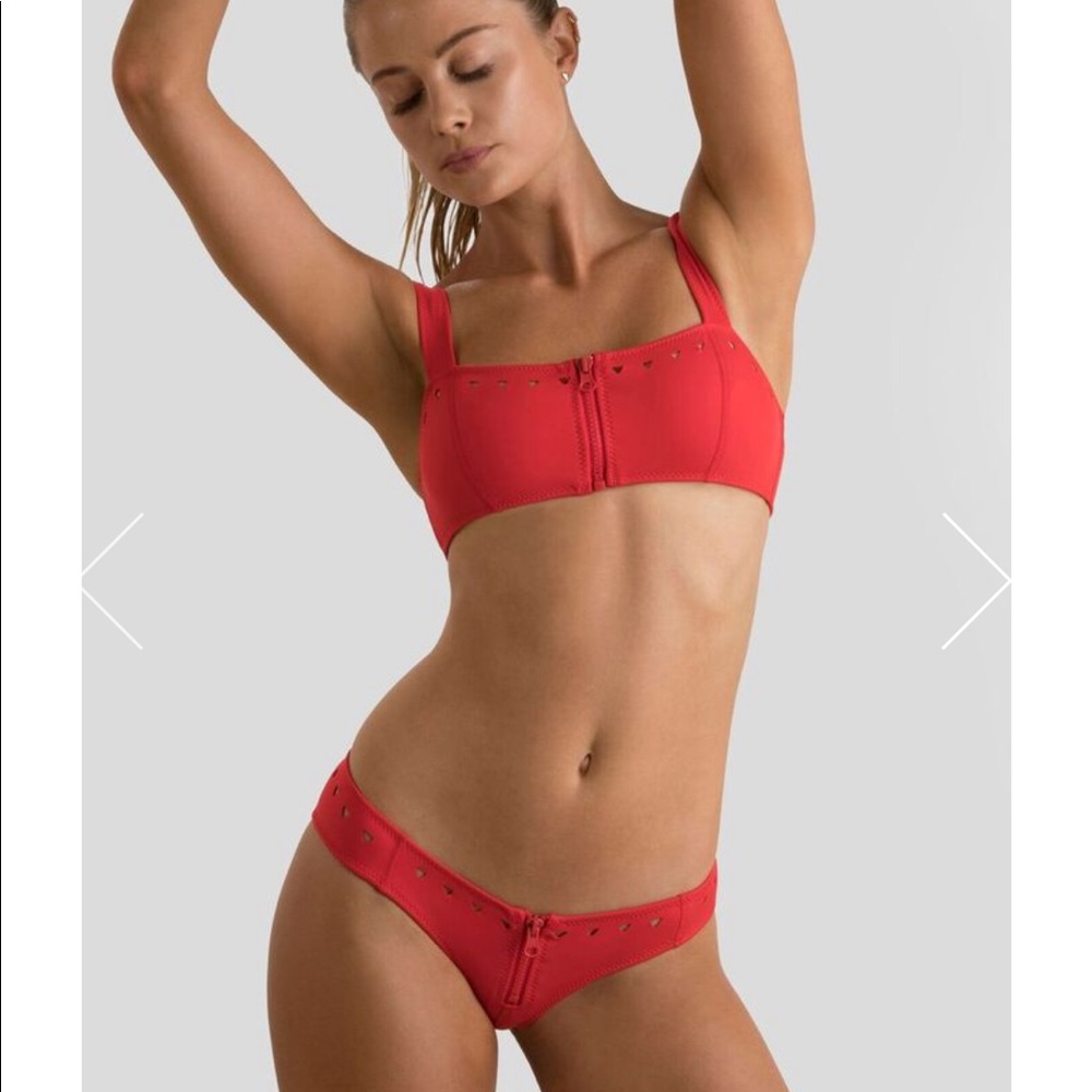 NWT GIGI C Stella bottom red size M bikini swim
